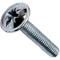 AERZETIX - Juego de 100 - Tornillo para tiradores de muebles - Cabeza grande abombada - Ø4x20mm - Acero galvanizado…